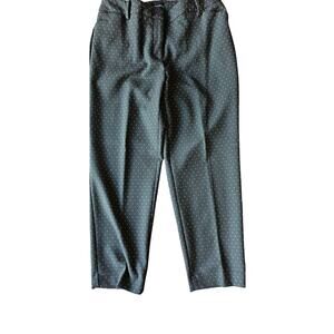 Talbots Black With Red Polka Dots High Waist Tailored‎ Ankle Pants 14W Petite